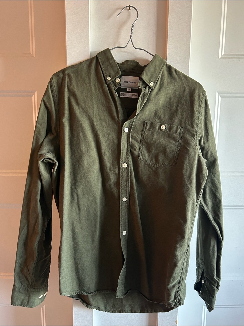 Norse Projects Olive Button-Down Cotton Shirt